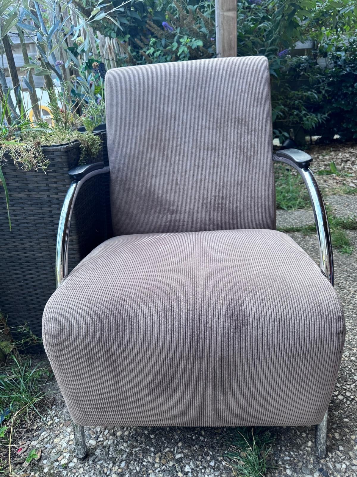 Taupe stoelen 2 stuks zo goed als nieuw, Huis en Inrichting, Stoelen, Ophalen, Zo goed als nieuw, Overige kleuren