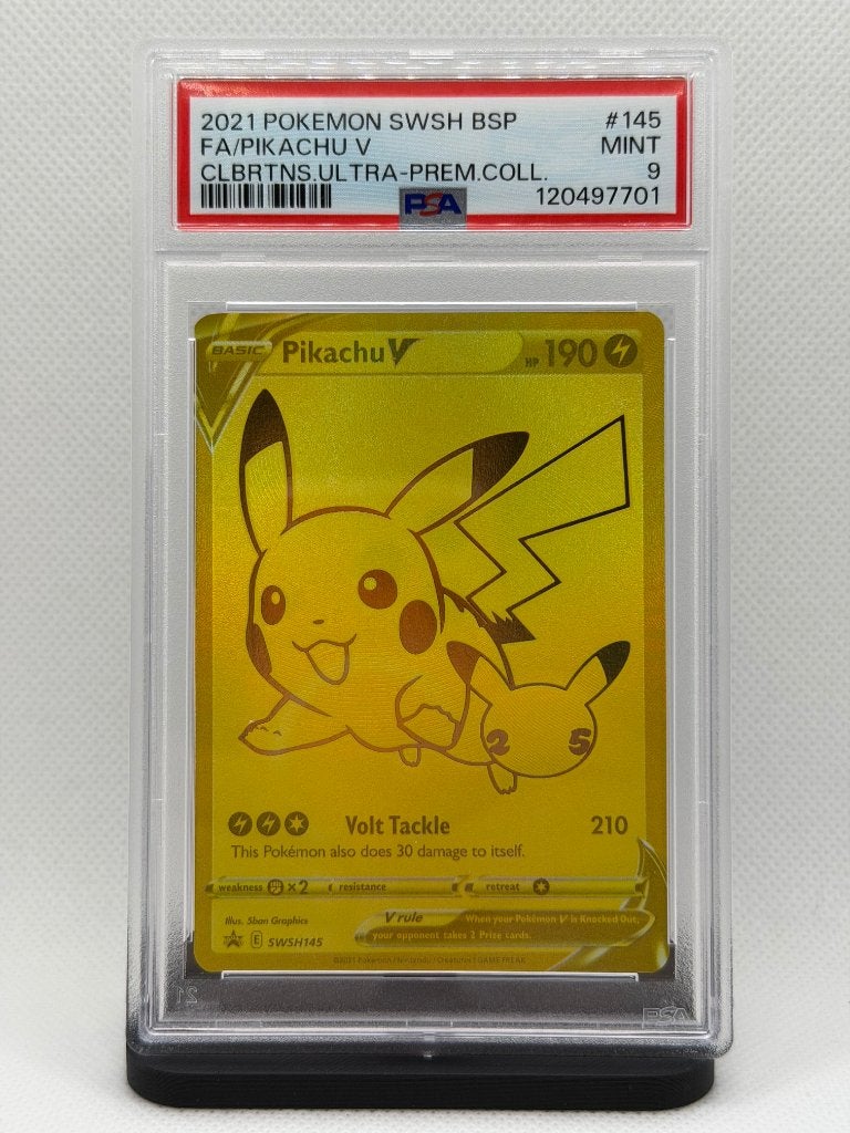 Pikachu V #SWSH145 Celebrations Promo PSA 9 | Pokémon, Ophalen of Verzenden, Zo goed als nieuw