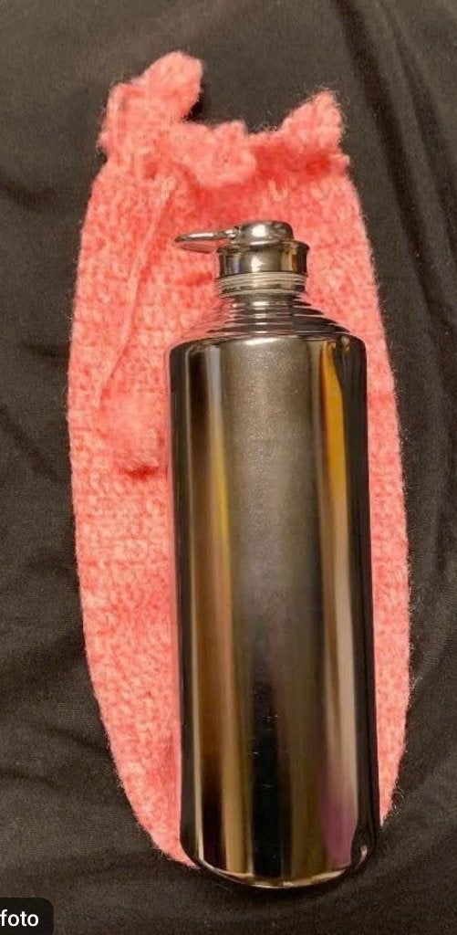 Babykruik, warmwaterkruik met roze kruikenzak; kruik, Kinderen en Baby's, Ophalen of Verzenden, Zo goed als nieuw