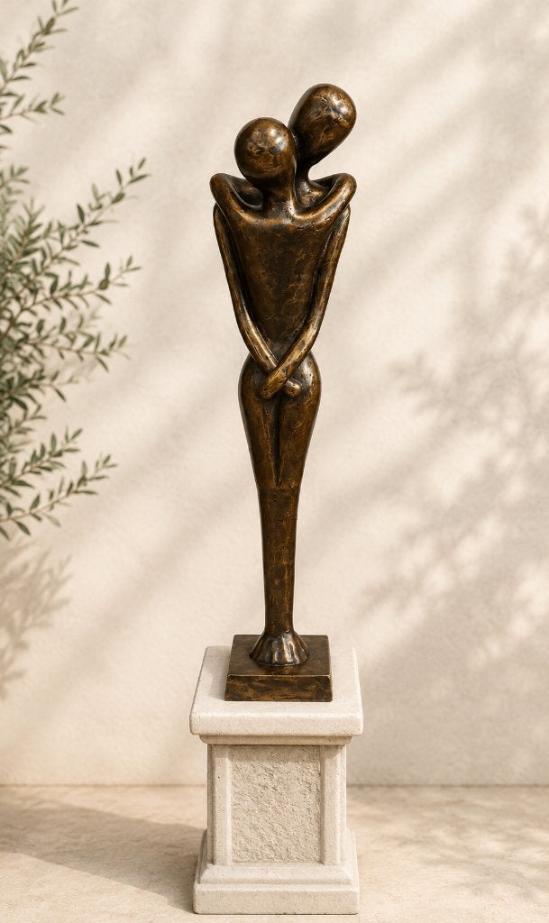 KOPPEL / INNIGE OMHELZING / bronzen tuinbeeld