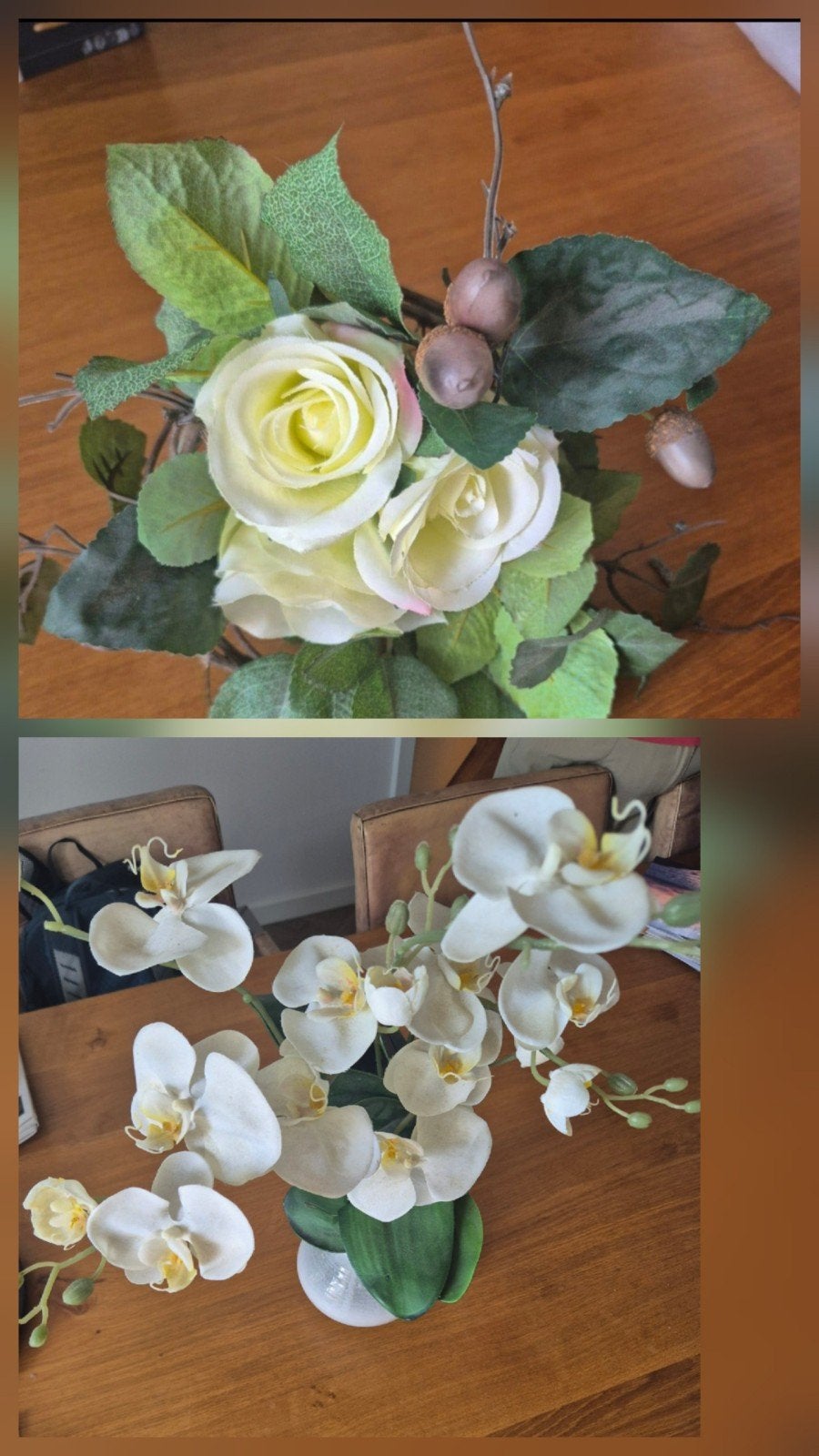 kunstbloemen  rozen en Orchideeën, Ophalen of Verzenden