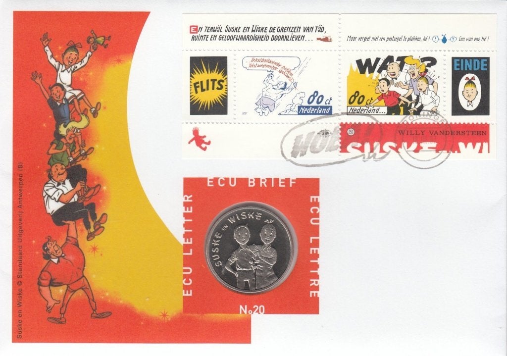 Nederland ECU brief No. 20 Suske en Wiske 1997, Ophalen of Verzenden, Overige materialen, Nederland