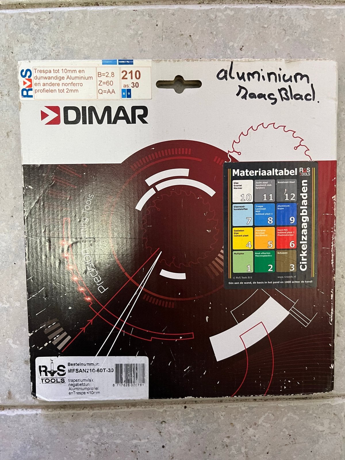 Dimar Cirkelzaagblad voor aluminium,, Ophalen, Cirkelzaag, 70 mm of meer, Nieuw