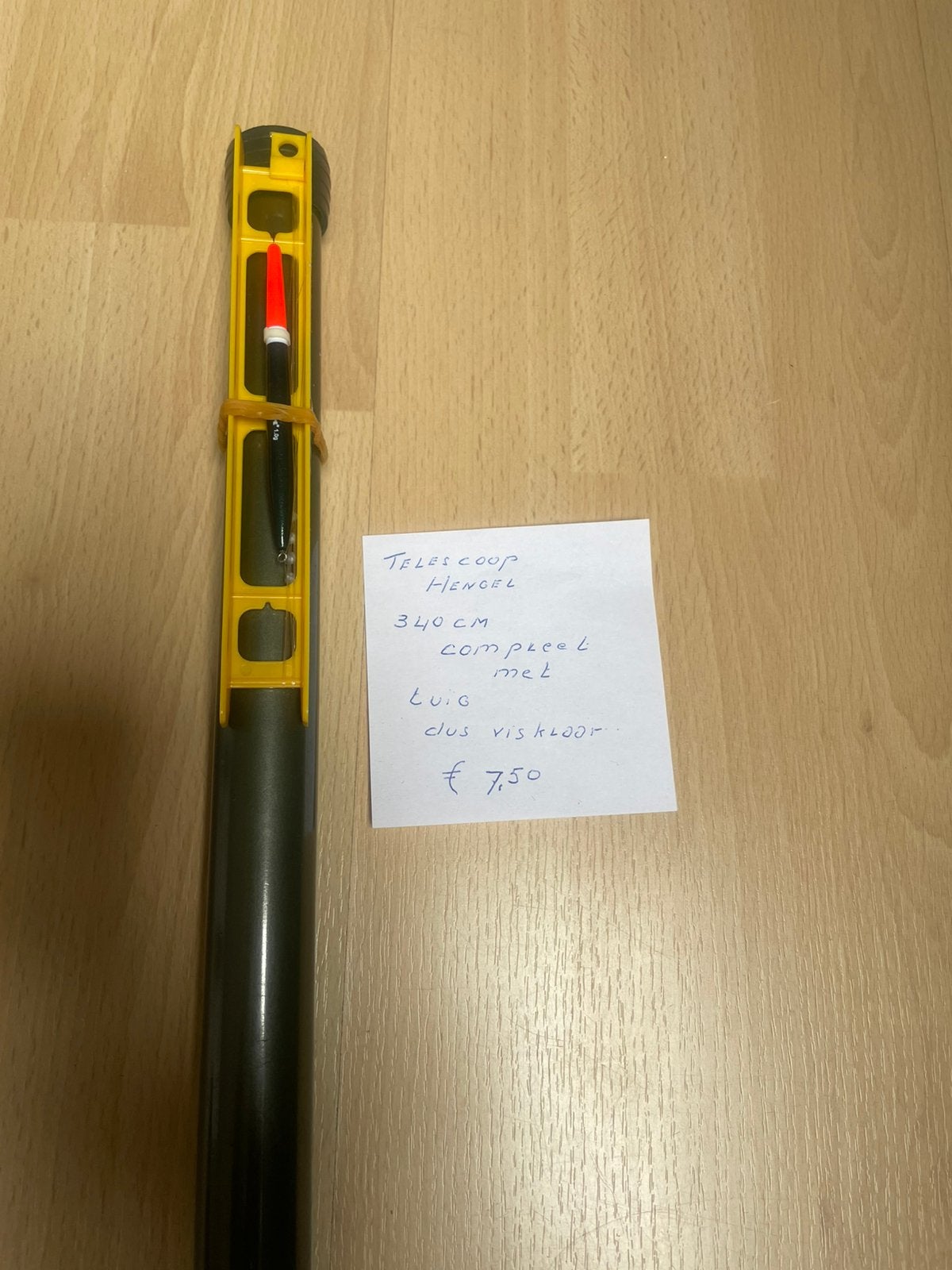 Vaste telescoophengel 3,40 meter compleet, Watersport en Boten, Ophalen, Gebruikt, Vaste hengel