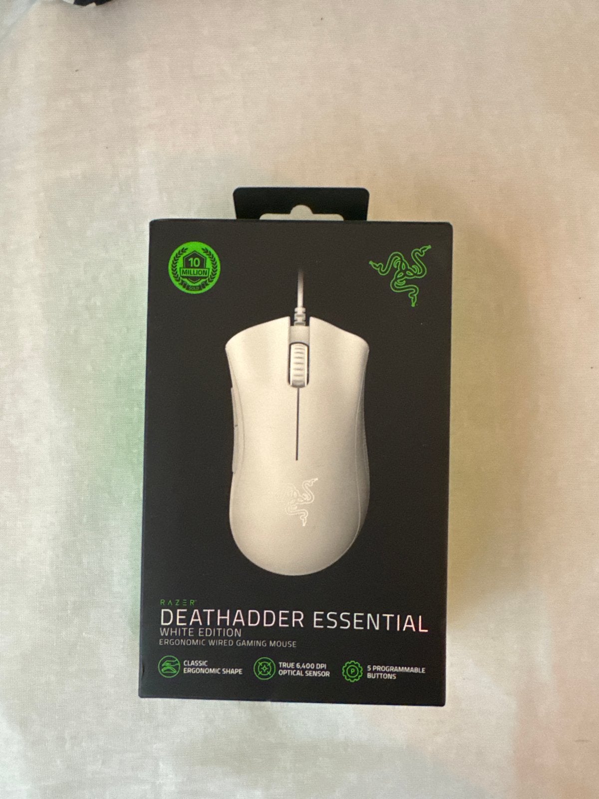 Razer Deathadder Essential White Edition Gaming Muis, Muis, Ergonomisch, Nieuw, Ophalen of Verzenden