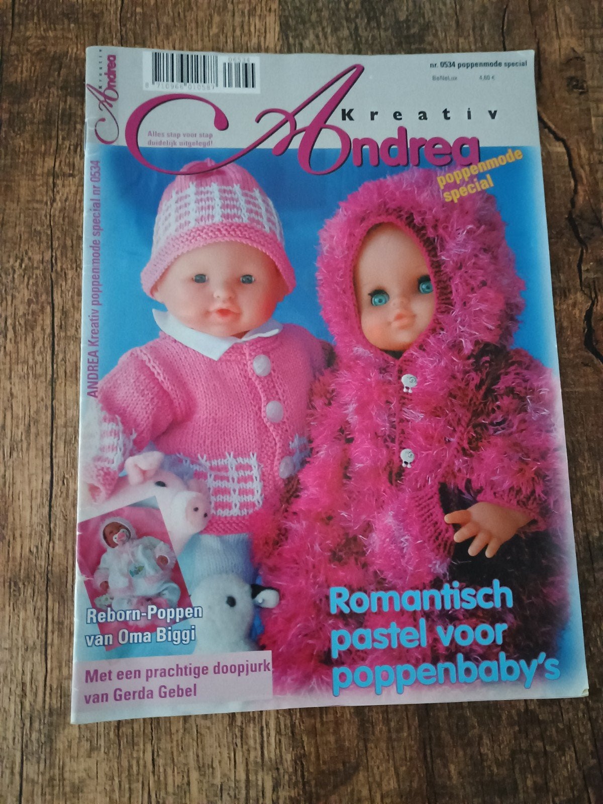Andrea Poppenkleding patronen - Reborn( nr.18) poppenmode, Ophalen of Verzenden, Patroon of Boek