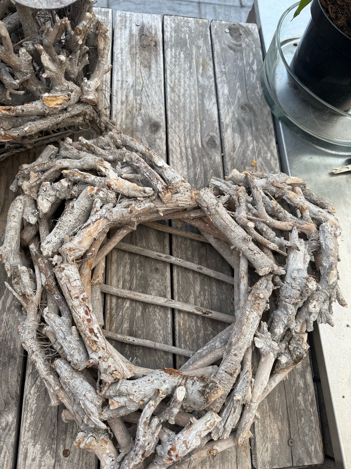 Decoratief hart van takken - Landelijke stijl, Huis en Inrichting, Ophalen of Verzenden, Natuurlijk materiaal, Bruin, Landelijk