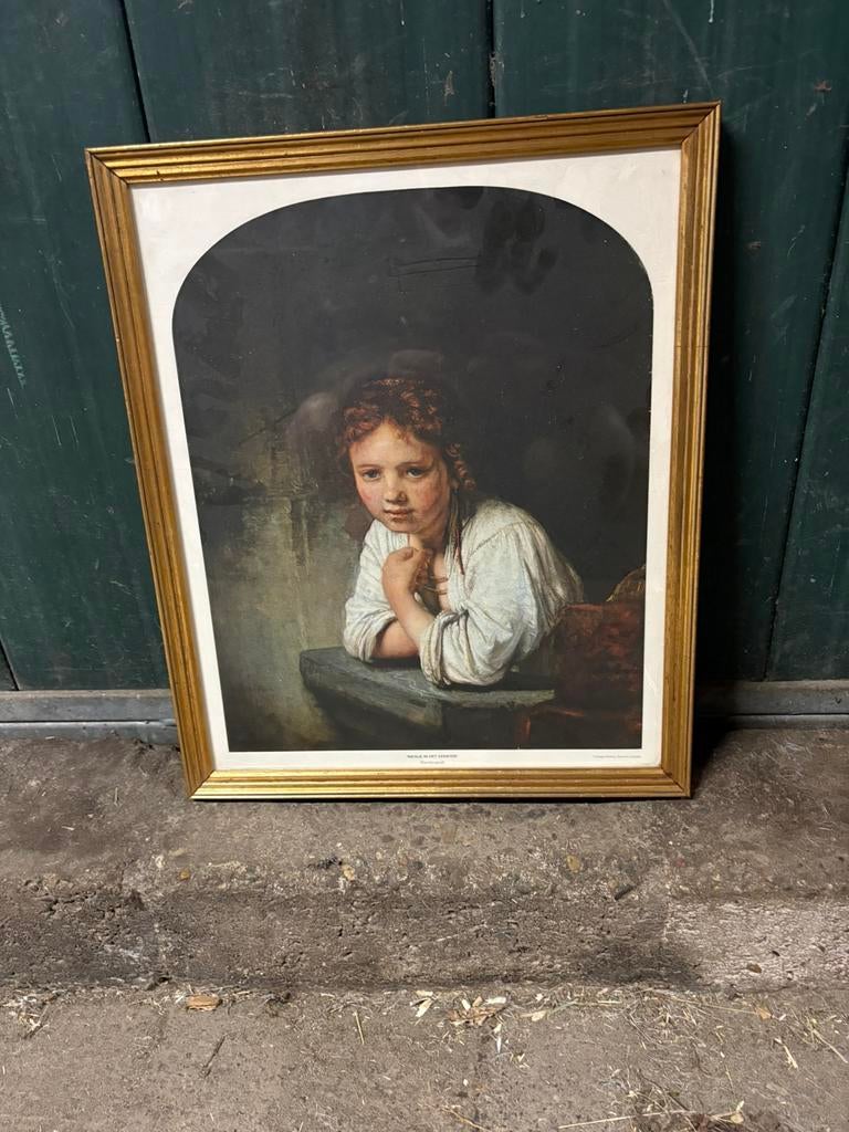 Meisje in het venster, Antiek en Kunst, Ophalen of Verzenden