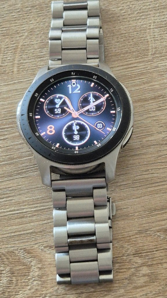 digitaal horloge Samsung Galaxy dia 47 mm, Sieraden, Tassen en Uiterlijk, Overige merken, Staal, Gebruikt, Staal