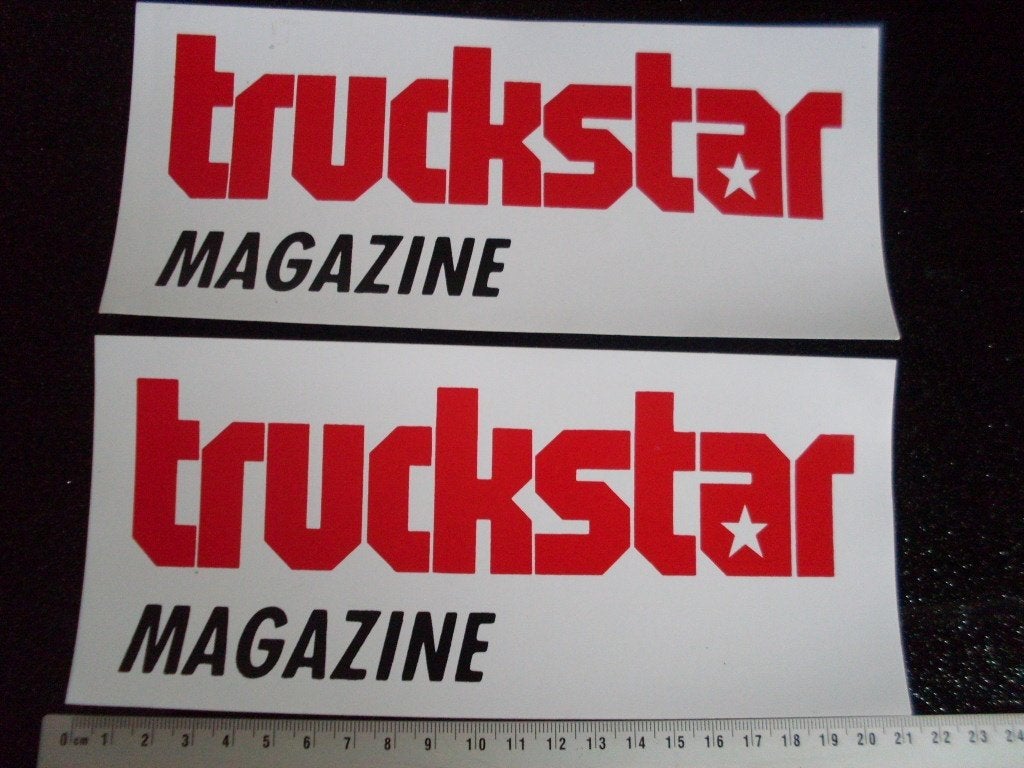 2x grote sticker truckstar magazine logo tijdschrift, Verzenden, Zo goed als nieuw, Bedrijf of Vereniging