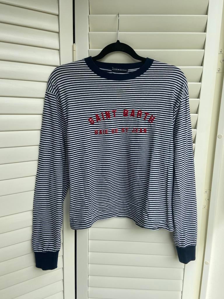 Brandy Melville t-shirt met lange mouwen, Blauw, Ophalen of Verzenden, Zo goed als nieuw, Lange mouw