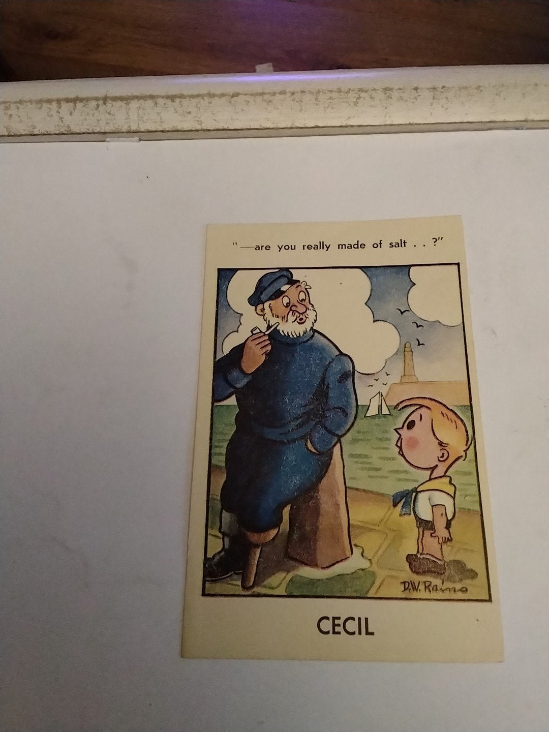 CECIL.  "....ARE YOU REA.KY MADE OF SALT...?", Verzamelen, Ophalen of Verzenden, Voor 1920, Sterren en Beroemdheden