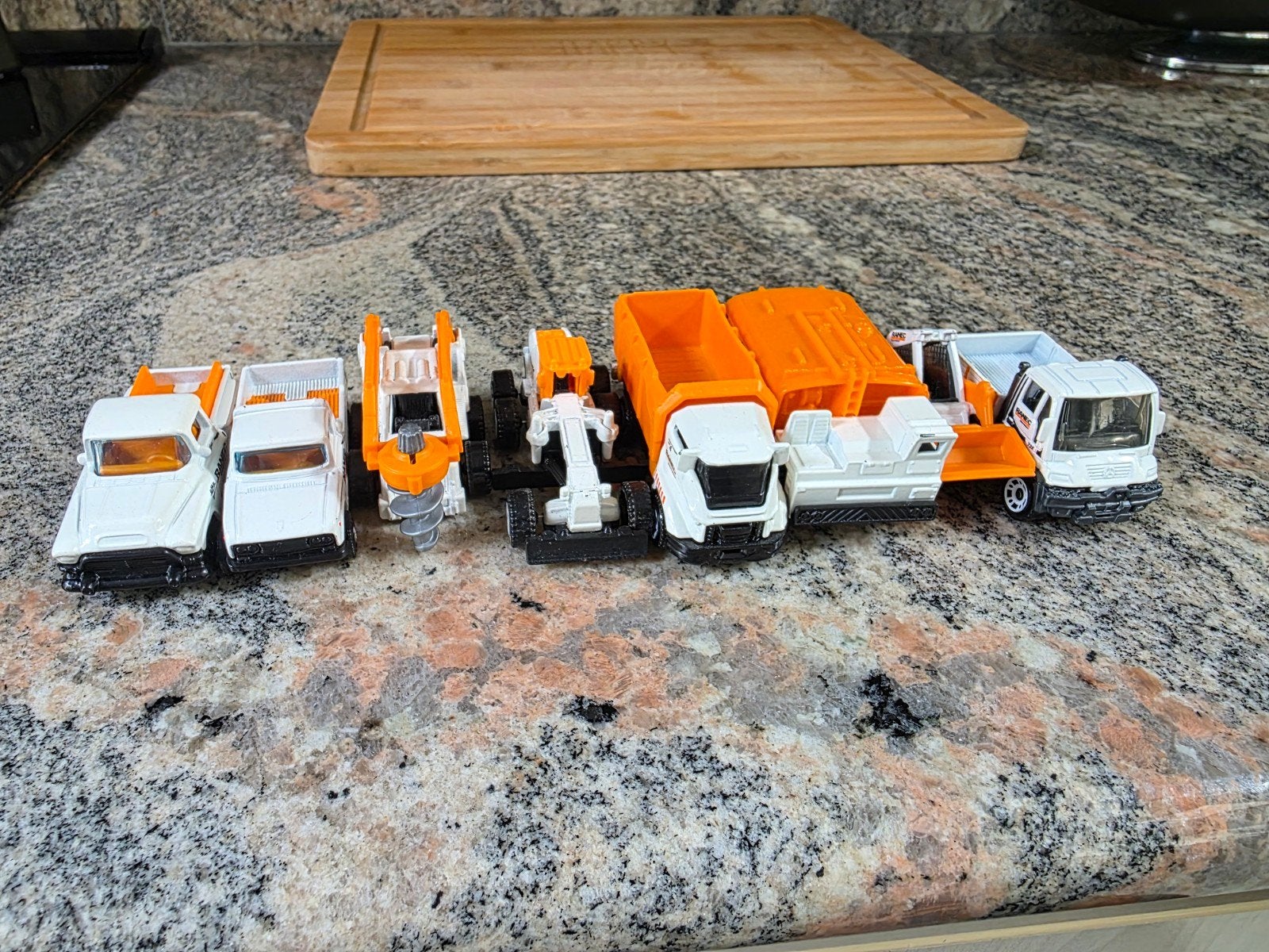Set van 6 Matchbox bouwvoertuigen Ranec, Ophalen, Zo goed als nieuw