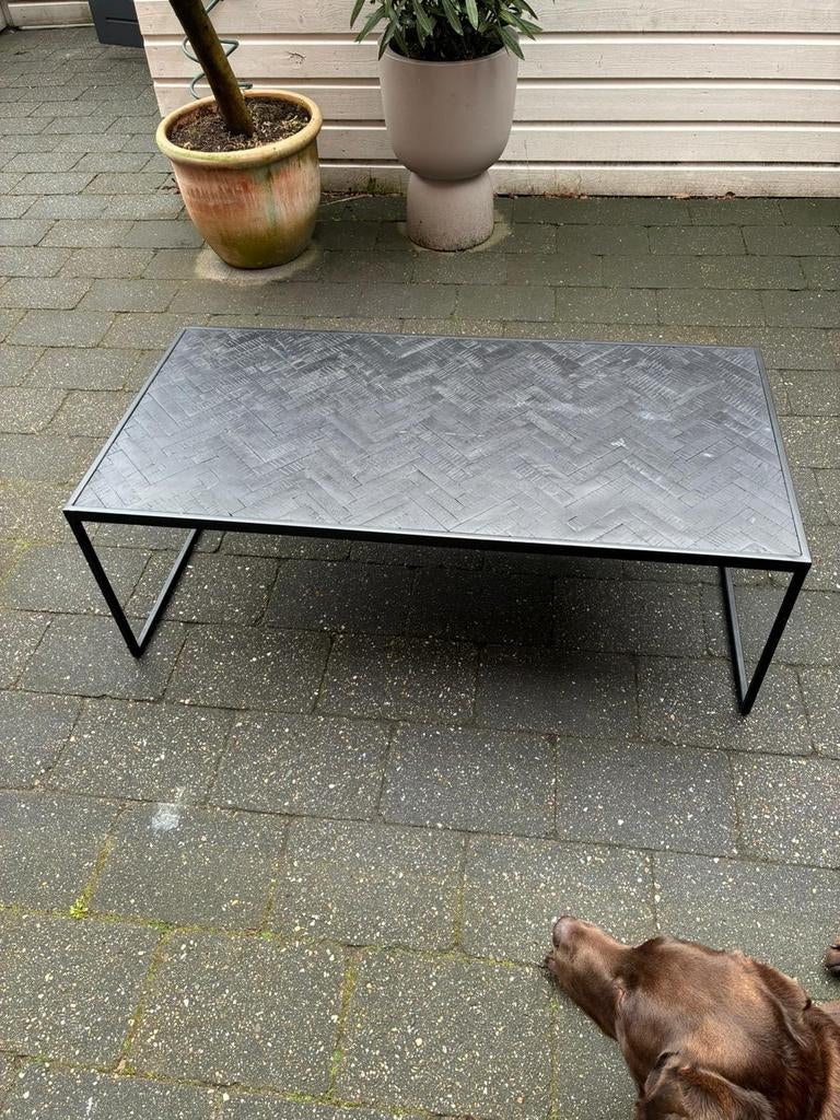 Zwarte visgraat salontafel, Ophalen, 100 tot 150 cm, 50 tot 100 cm, Minder dan 50 cm