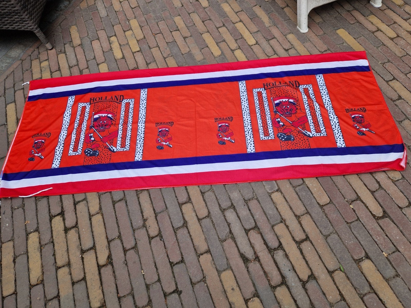 Dubbele  vlag  holland voetbal vlag., Diversen, Ophalen of Verzenden, Zo goed als nieuw