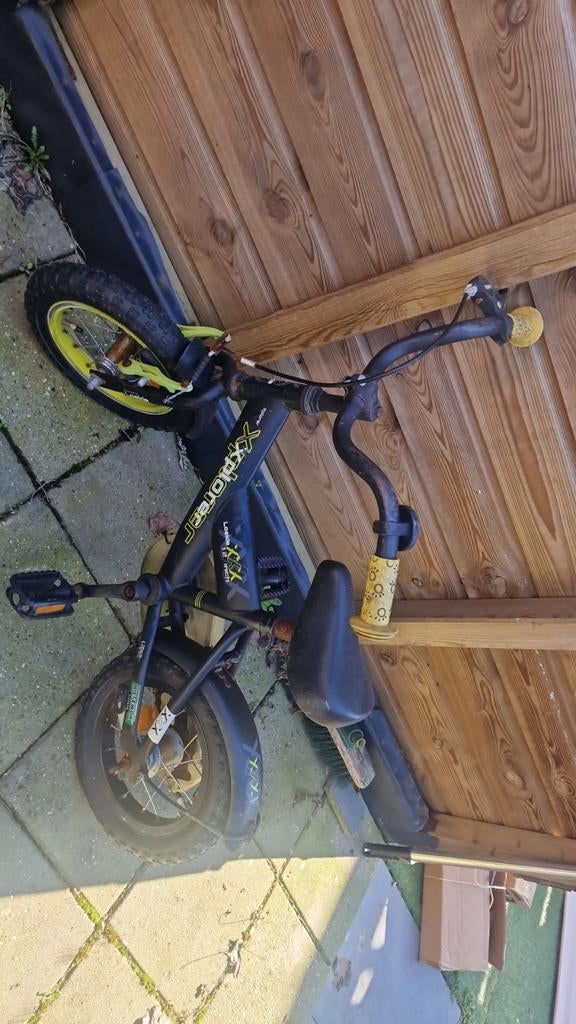 Stoere kinderfiets Zwart/Geel, Fietsen en Brommers, Fietsen | Kinderfietsjes, Ophalen, Gebruikt, Minder dan 16 inch, X-Zplorer