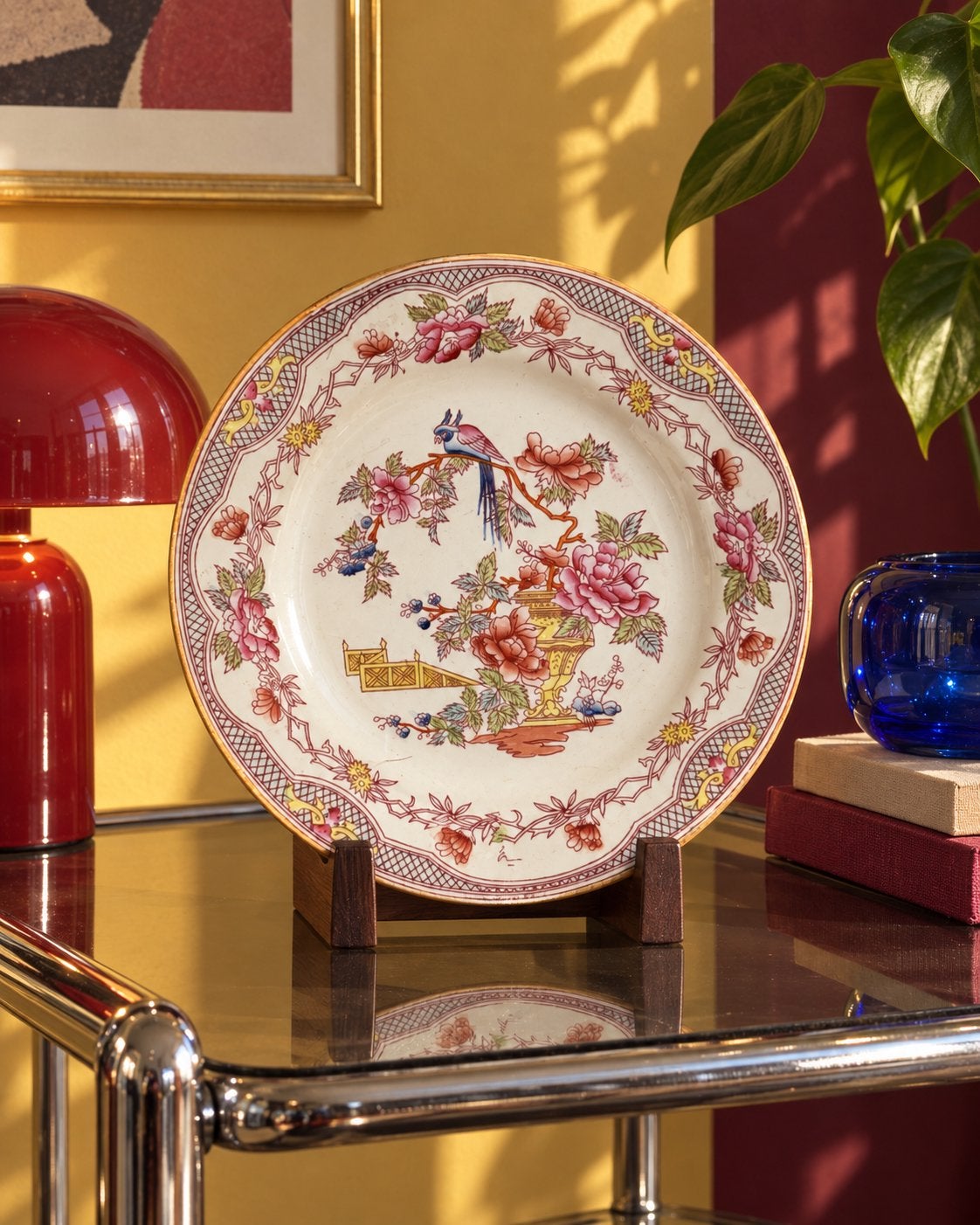 Vintage Société Céramique Maastricht Nankin bord, Ophalen of Verzenden
