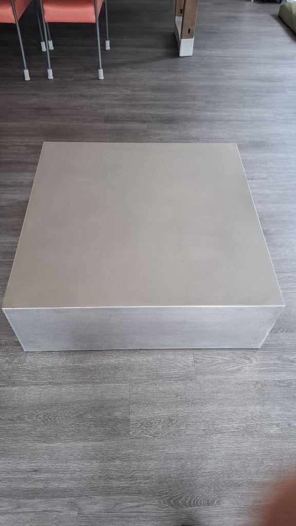 Metaform RvS salontafel Cubo, Huis en Inrichting, Tafels | Salontafels, Ophalen, 50 tot 100 cm, 50 tot 100 cm, Metaal