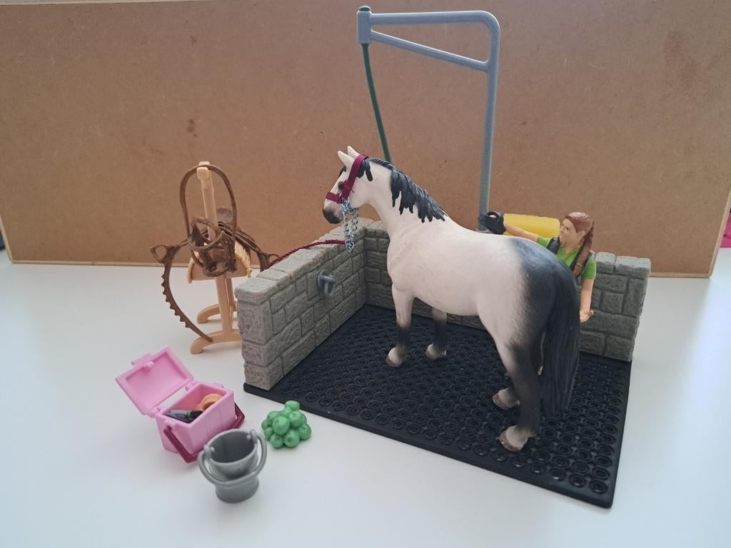 Schleich paarden wasplaats, Kinderen en Baby's, Speelgoed | Overig, Ophalen of Verzenden