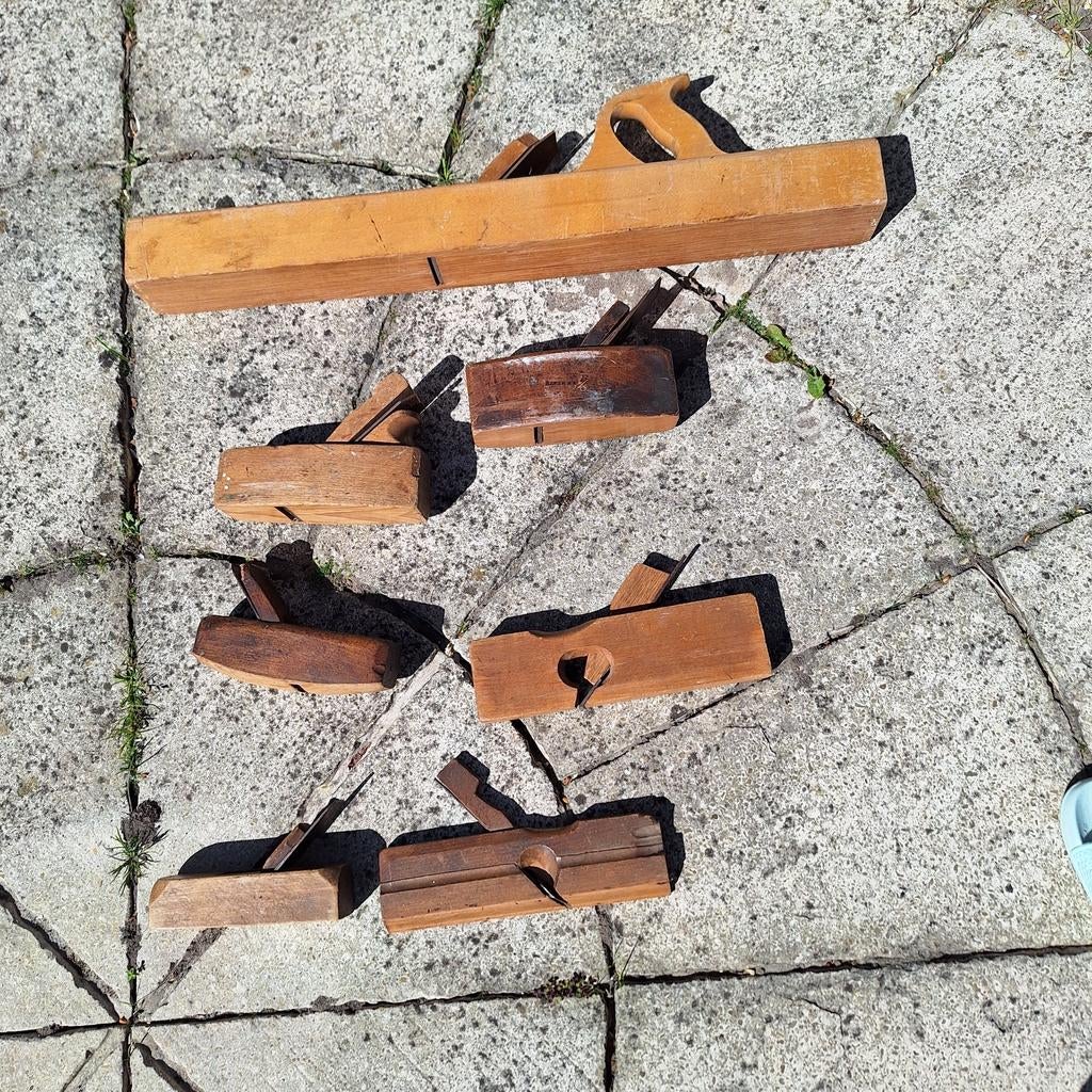 Vintage Houtschaven Set - Diverse Maten, Ophalen of Verzenden