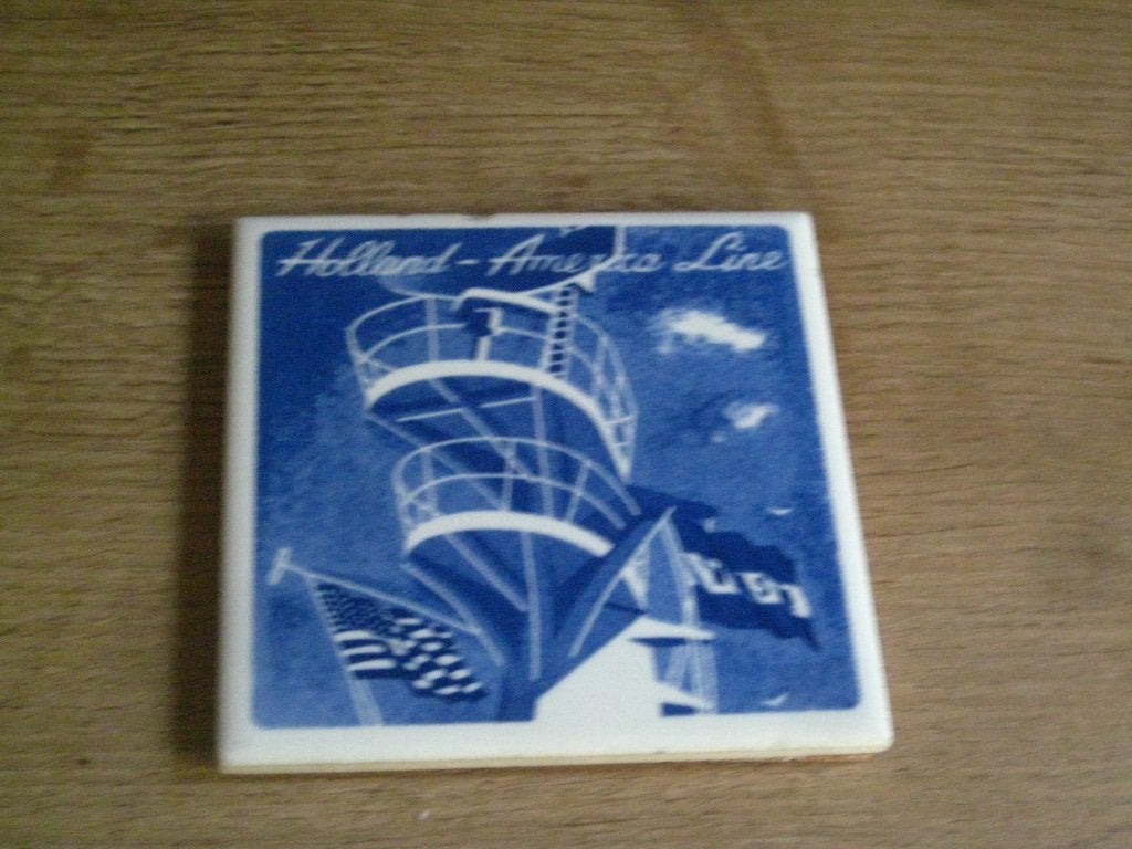 tegeltje/onderzetter holland-america line, Verzamelen, Scheepvaart, Ophalen of Verzenden, Zo goed als nieuw, Overige typen