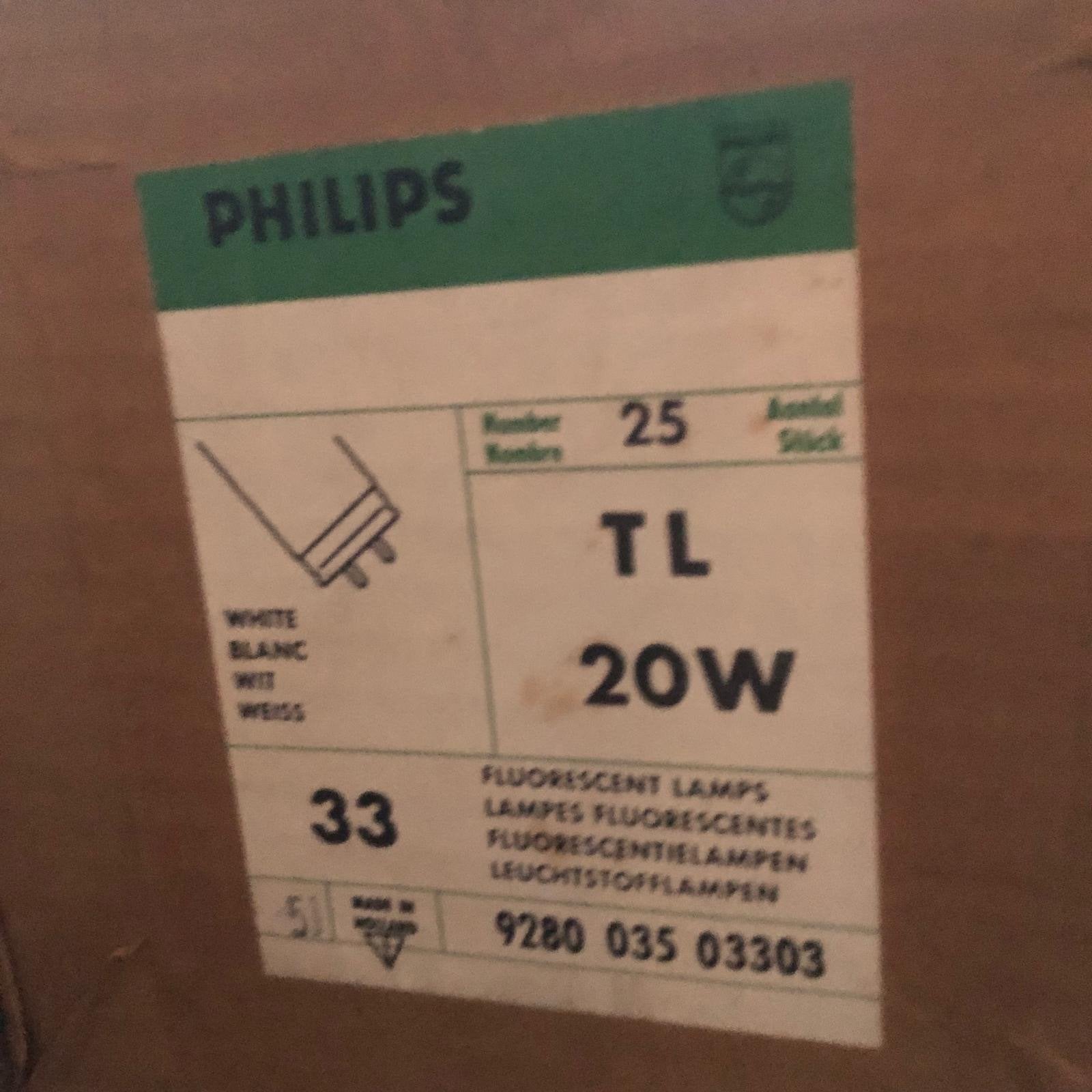 Philips TL 20W 33 t12 58cm Fluorescentielampen doos 13 stuks, Wit, Philips, Nieuw, Overige fittingen