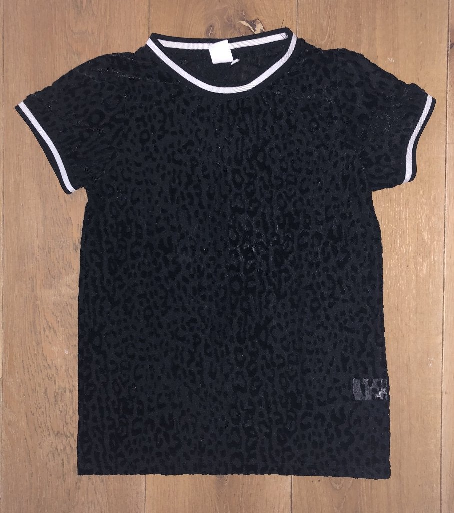 Casual Ladies zwart panter print t-shirt maat M, Maat 38/40 (M), Zwart, Casual Ladies, Ophalen of Verzenden