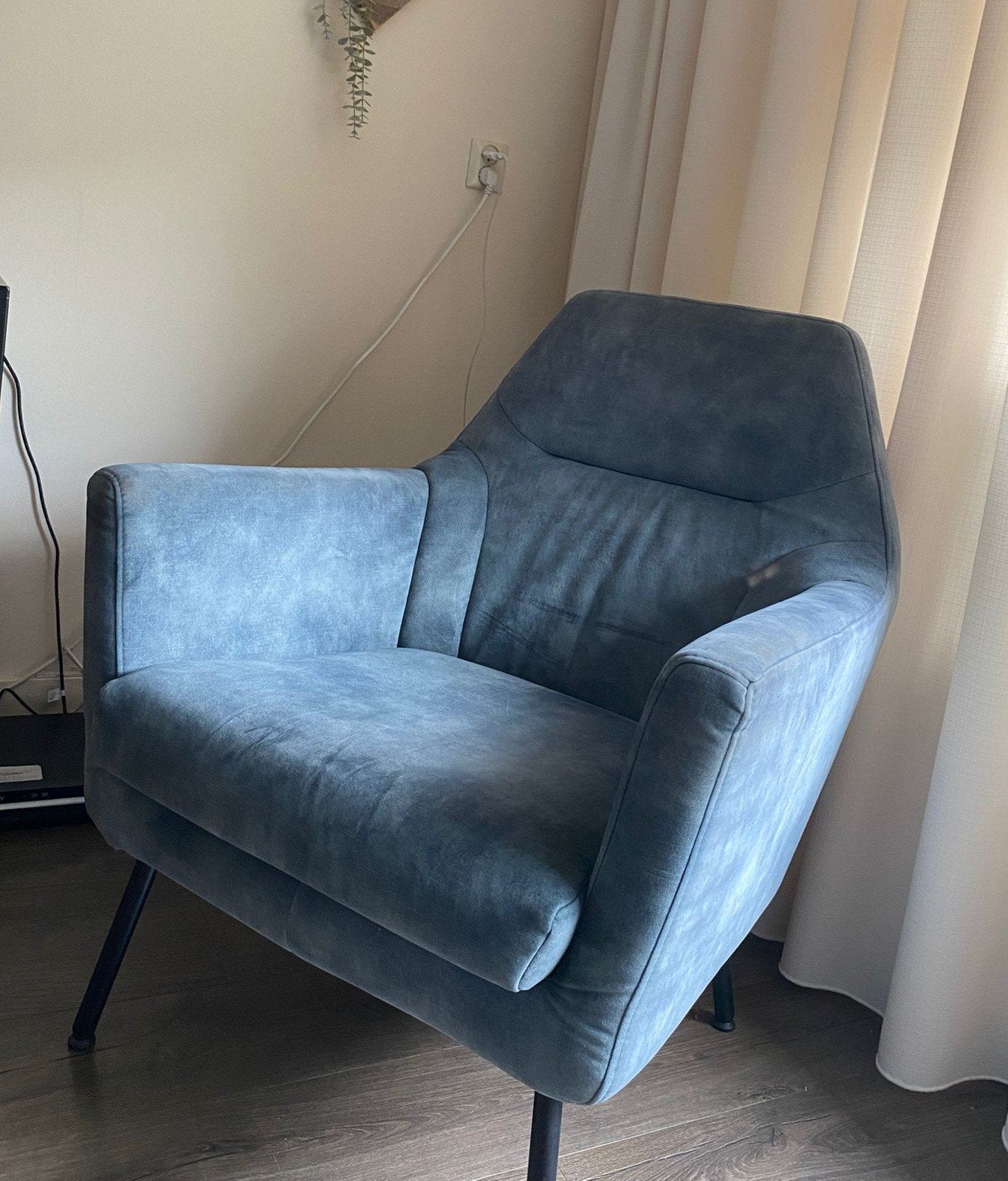 Comfortabele fauteuil - Zo goed als nieuw, Ophalen, Modern, Comfortabel, Blauw, Zo goed als nieuw