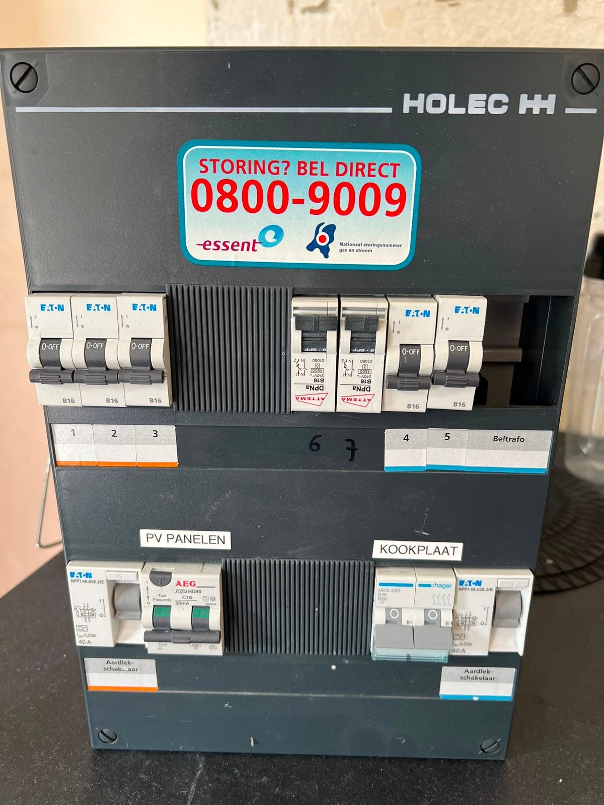 Holec HH Groepenkast met Eaton en AEG componenten, Ophalen, Gebruikt, Eaton, Groepenkast
