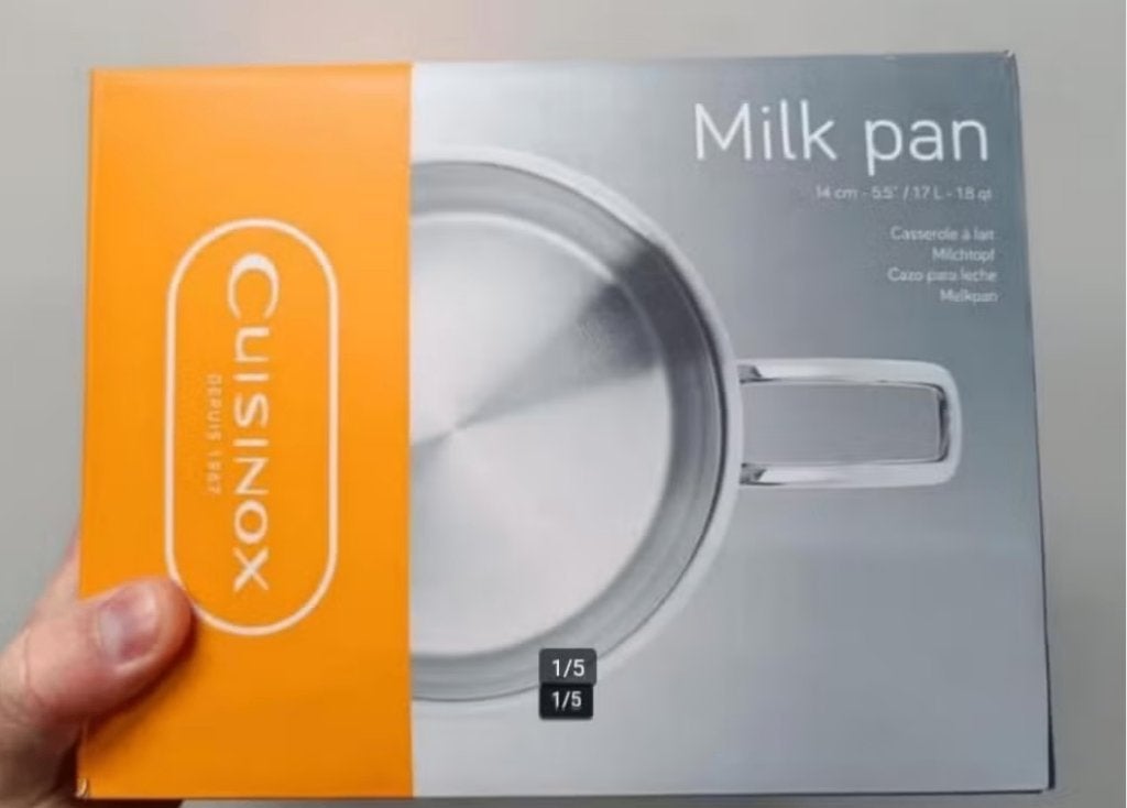 Cuisinox milk pan melkpan nieuw 14cm 1,7liter, Nieuw, Ophalen of Verzenden, Rvs