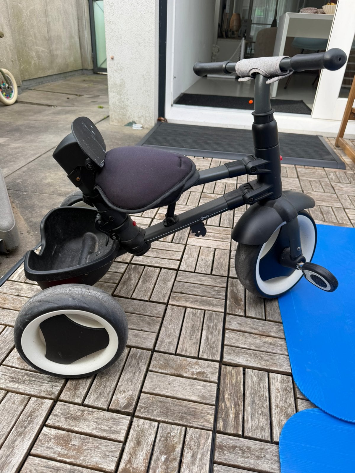 Driewieler Qplay rito, Ophalen, Gebruikt, Duwstang
