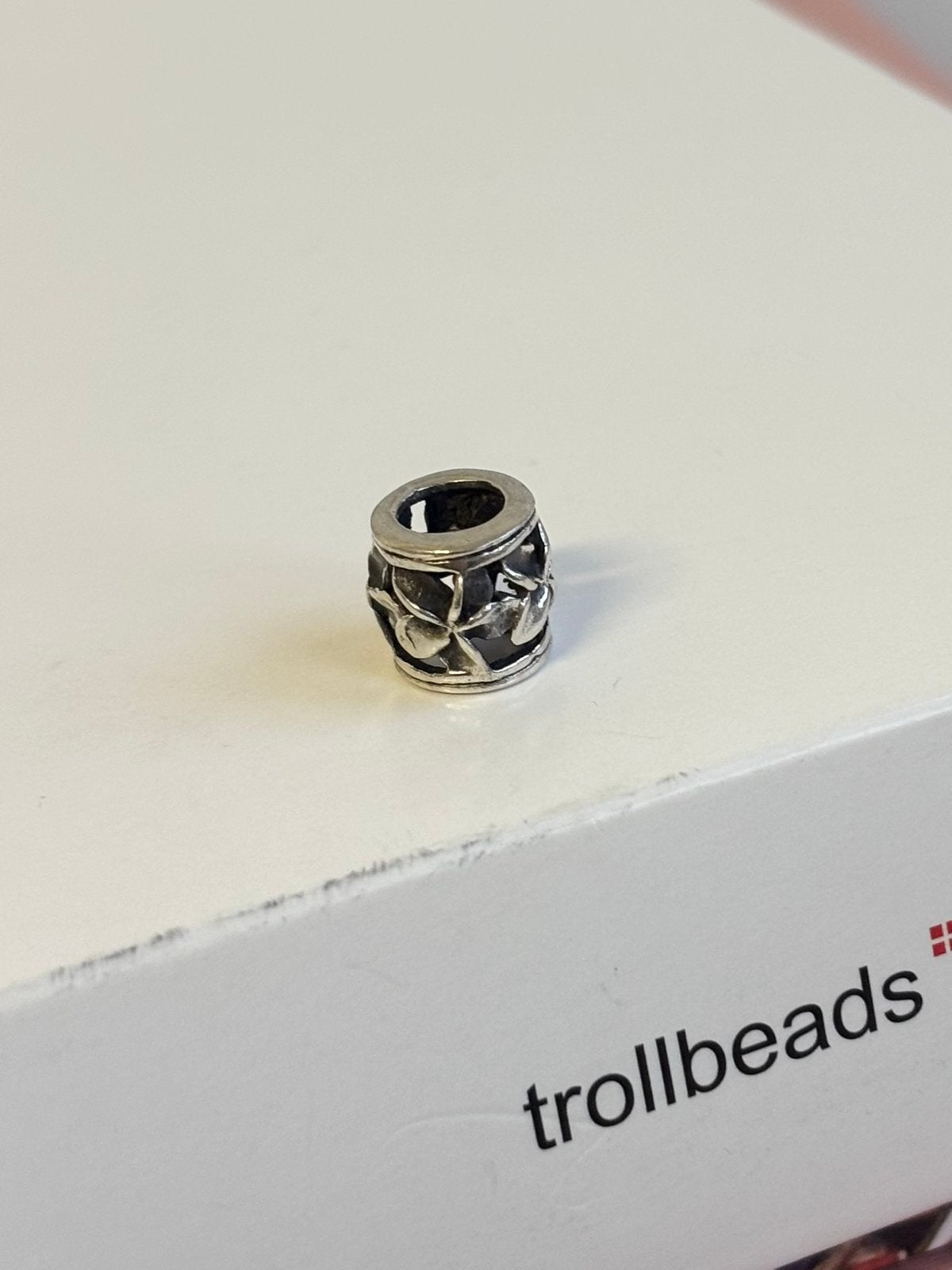 Trollbeads tAGBE-10050 Heart print Bead, Ophalen, Zo goed als nieuw, Trollbeads