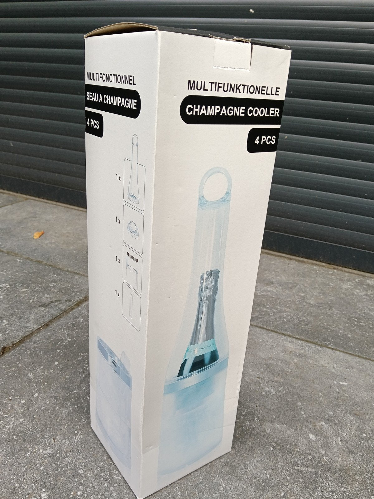 Drank-koeler, 4 delig, kunststof, Tuin en Terras, Ophalen of Verzenden, Nieuw