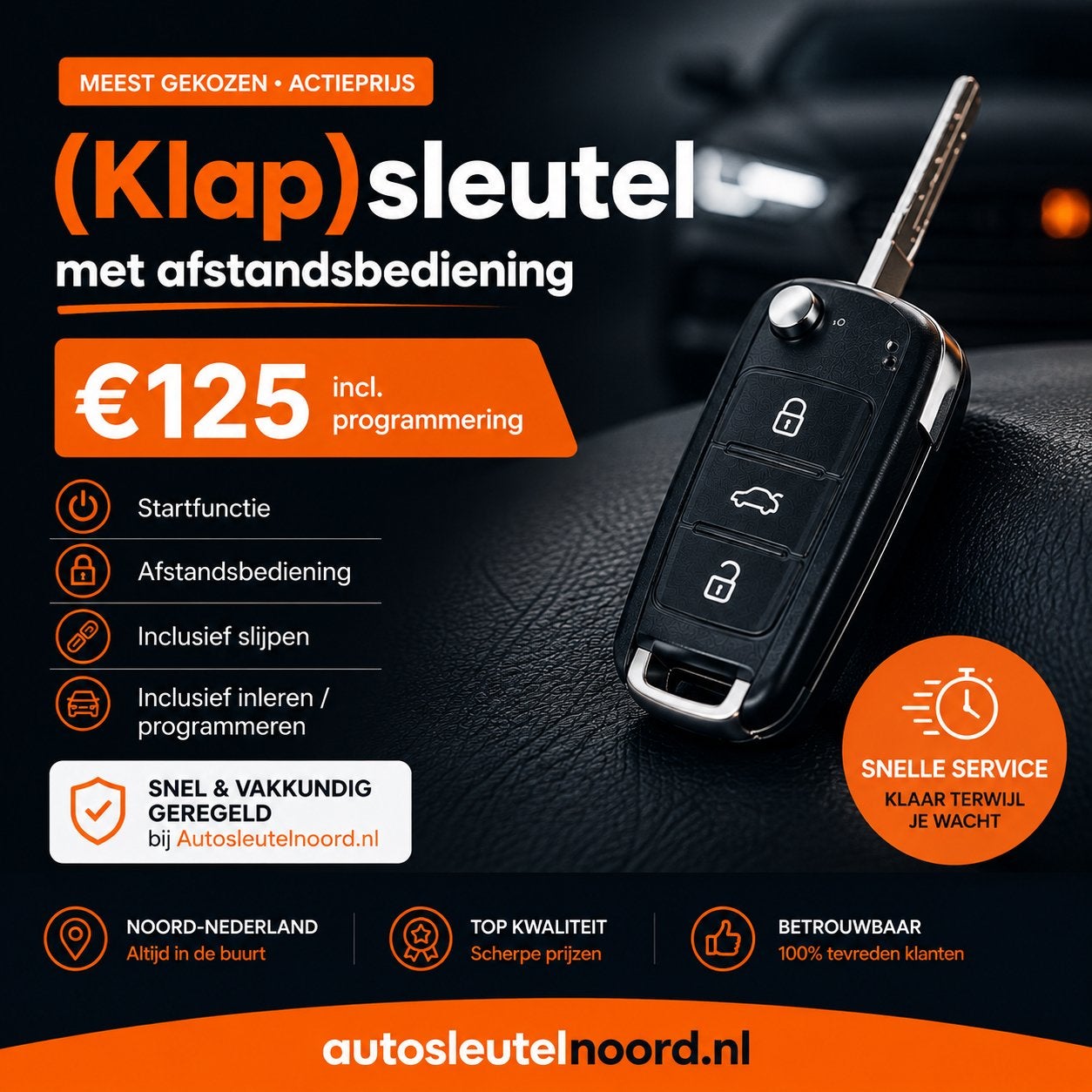 Autosleutel met afstandsbediening en programmering, Ophalen, Nieuw