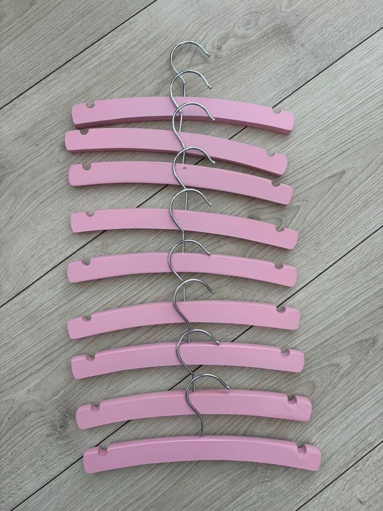 9 roze houten bayhangers., Ophalen of Verzenden, Zo goed als nieuw