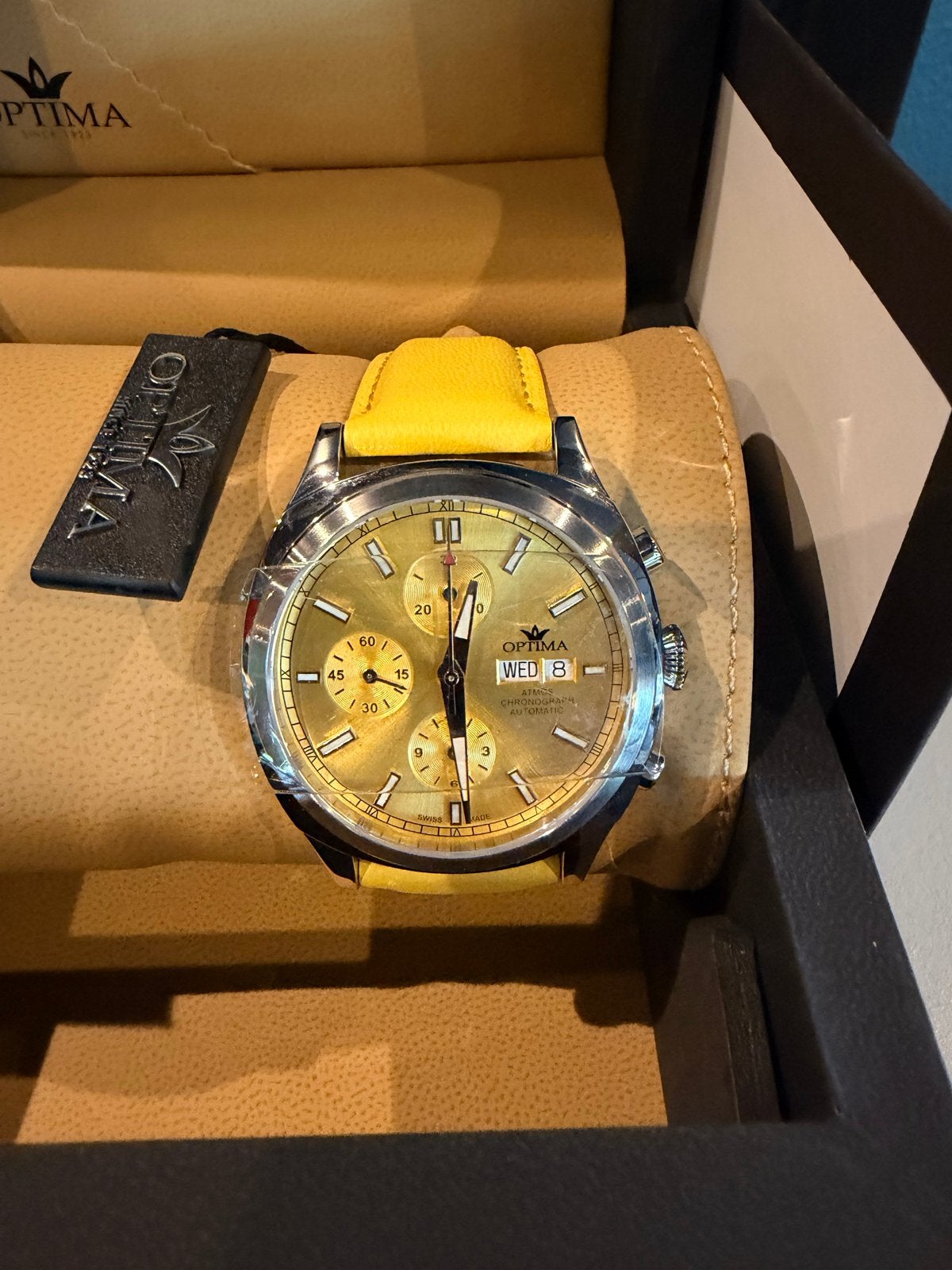 Optima Atmos Chronograph Automatic Horloge NIEUW, Sieraden, Tassen en Uiterlijk, Horloges | Heren, Overige merken, Leer, Staal