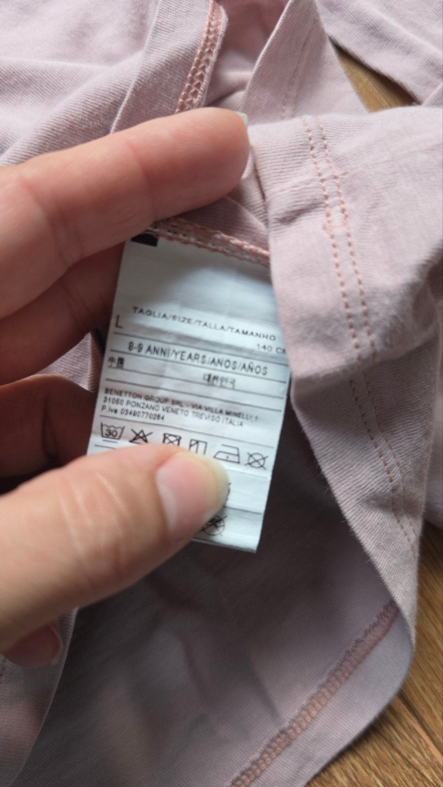 United Colors of Benetton Longsleeve Roze Maat 140, United Colors of Benetton, Meisje, Ophalen of Verzenden, Zo goed als nieuw