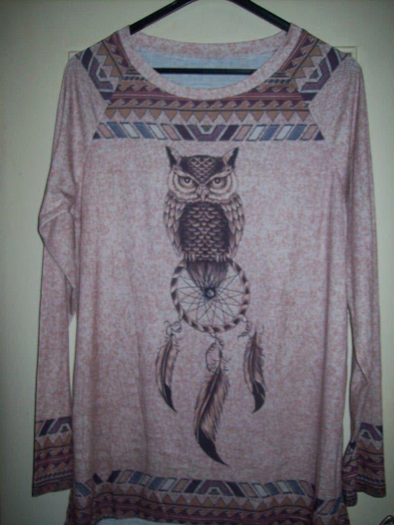 Bogo Trui met  uil beuin/beige M 38/40 Temu, Maat 38/40 (M), Beige, Nieuw, Ophalen of Verzenden
