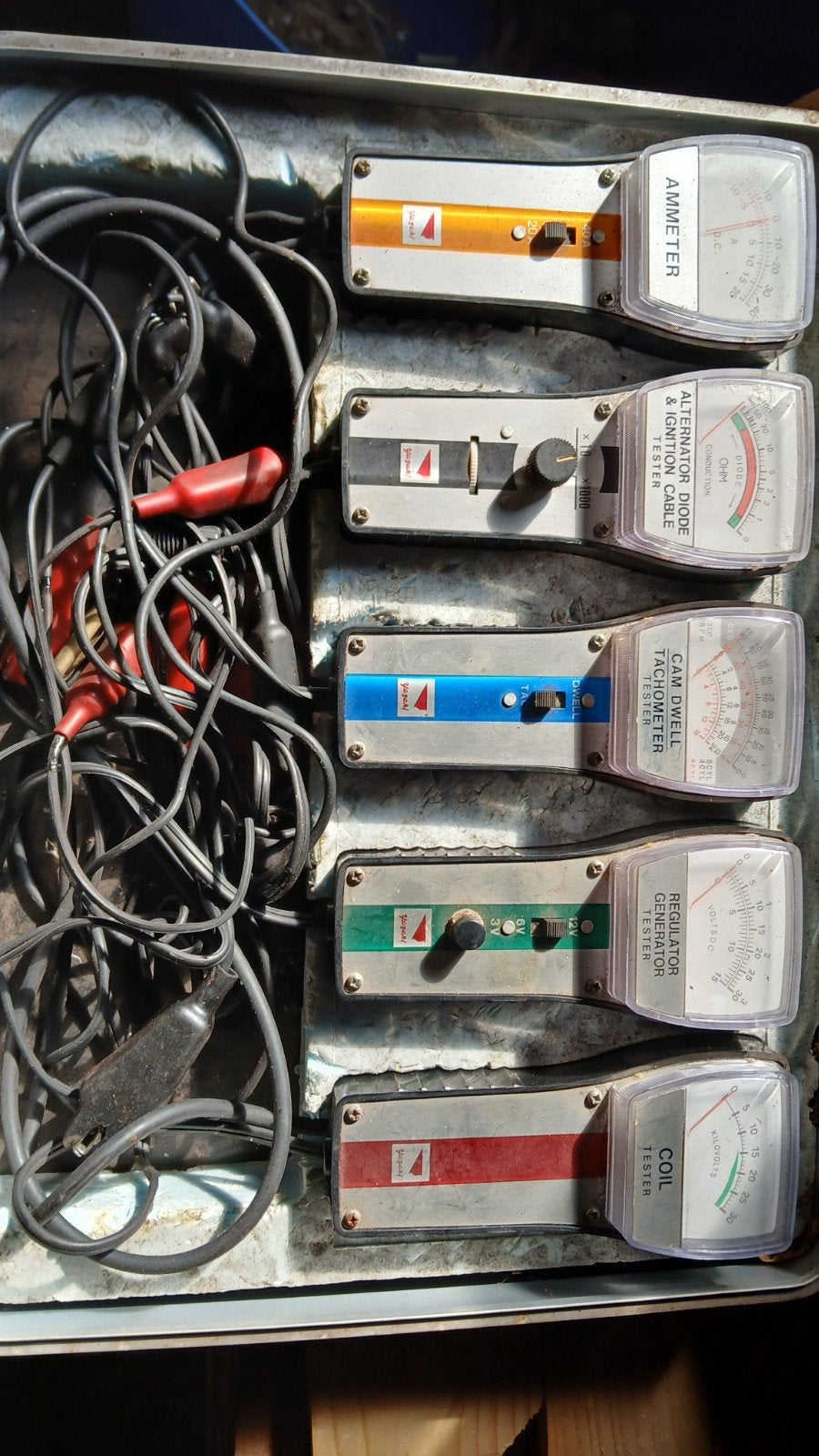 Vintage Koffer met Auto Testapparatuur - Compleet Set, Ophalen, Gebruikt, Universele onderdelen
