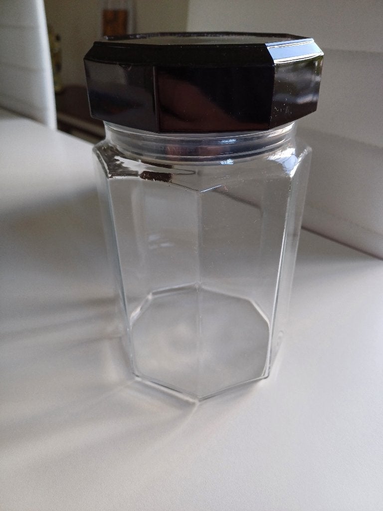arcopal Glazen voorraad pot Frankrijk, Ophalen of Verzenden, Glas, Gebruikt, Voorraadpot