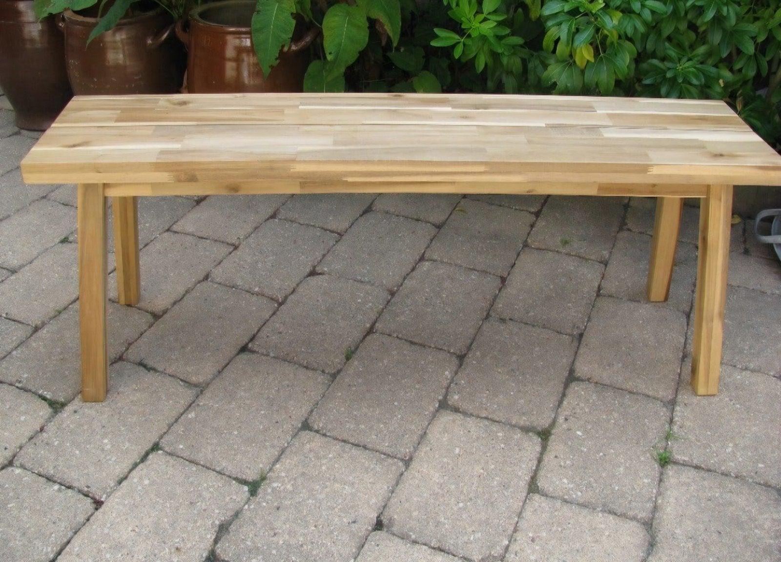 IKEA Houten Bankje 120x40x45 cm - Gebruikt, Huis en Inrichting, Stoelen, Ophalen, Gebruikt, Bruin, Eén