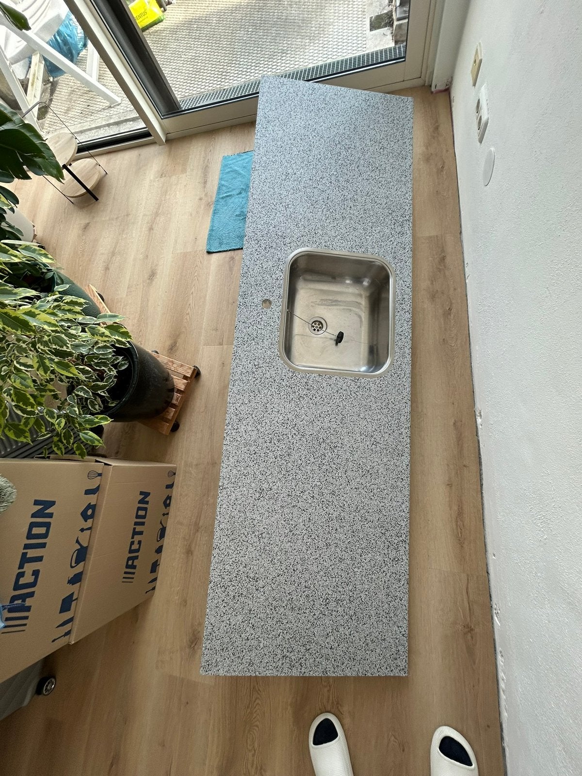 Werkblad met afwas bak, Ophalen, Zo goed als nieuw, 200 cm of meer
