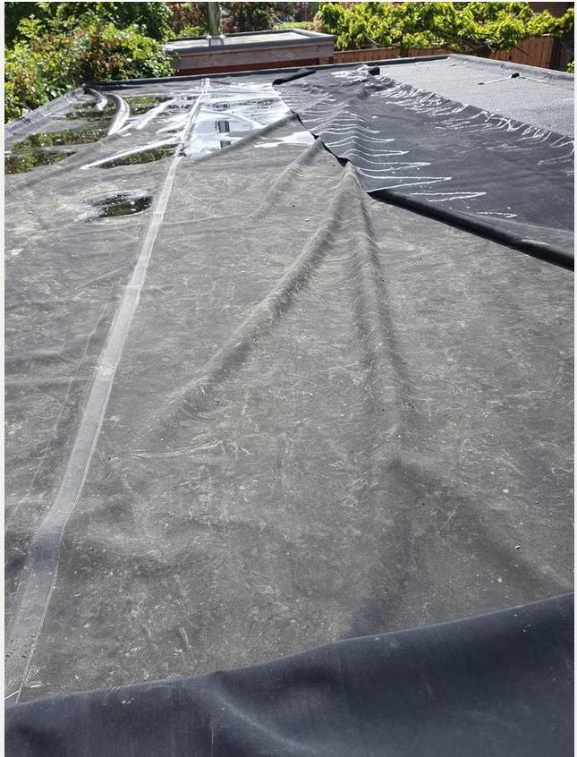 EPDM voor dak 28 m2, Ophalen, Overige materialen, Zwart, Overige typen