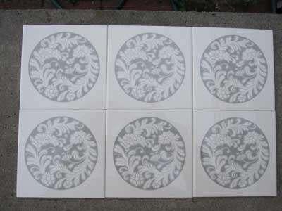 14m2 vintage wandtegels wit/grijs Richard Ginori 10.8x10.8cm, Ophalen