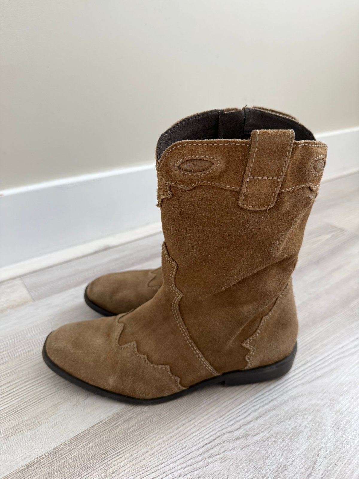 LEATHER Cowboy laarzen, maat 35, Ophalen of Verzenden, Zo goed als nieuw, Meisje, Laarzen