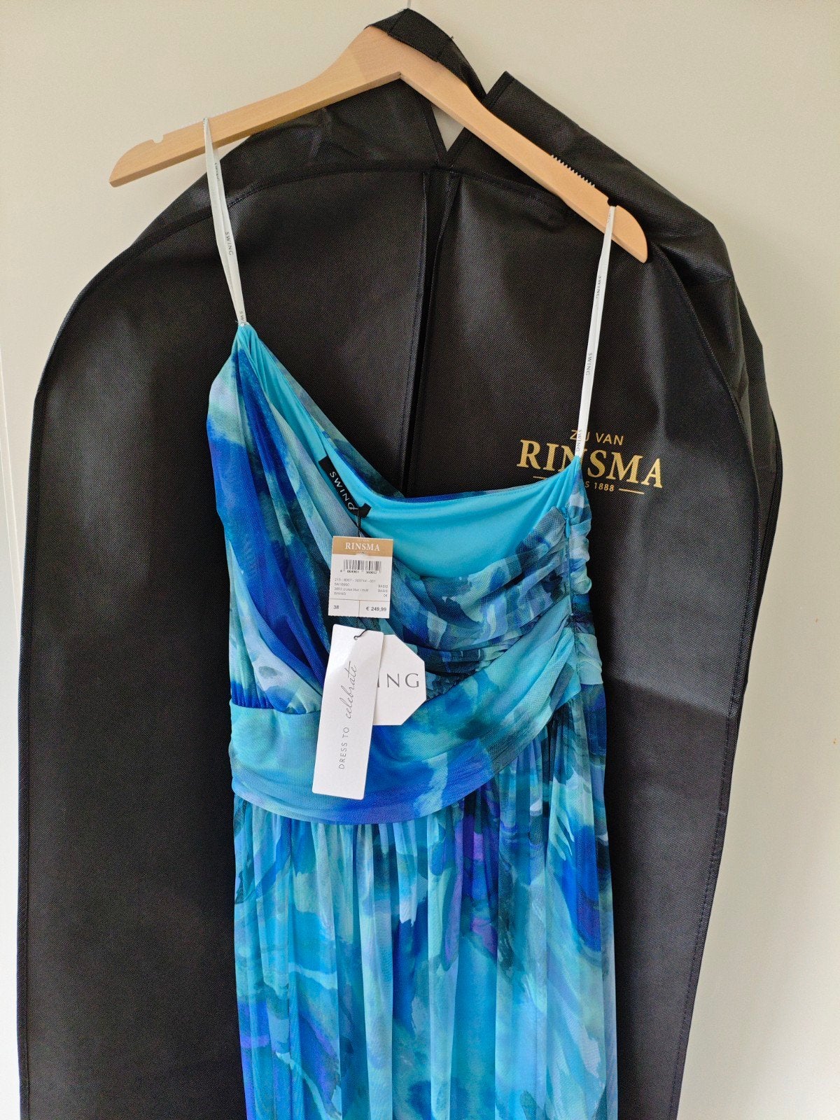 Swing one shoulder jurk 38, Kleding | Dames, Jurken, Maat 38/40 (M), Blauw, Nieuw, Ophalen of Verzenden