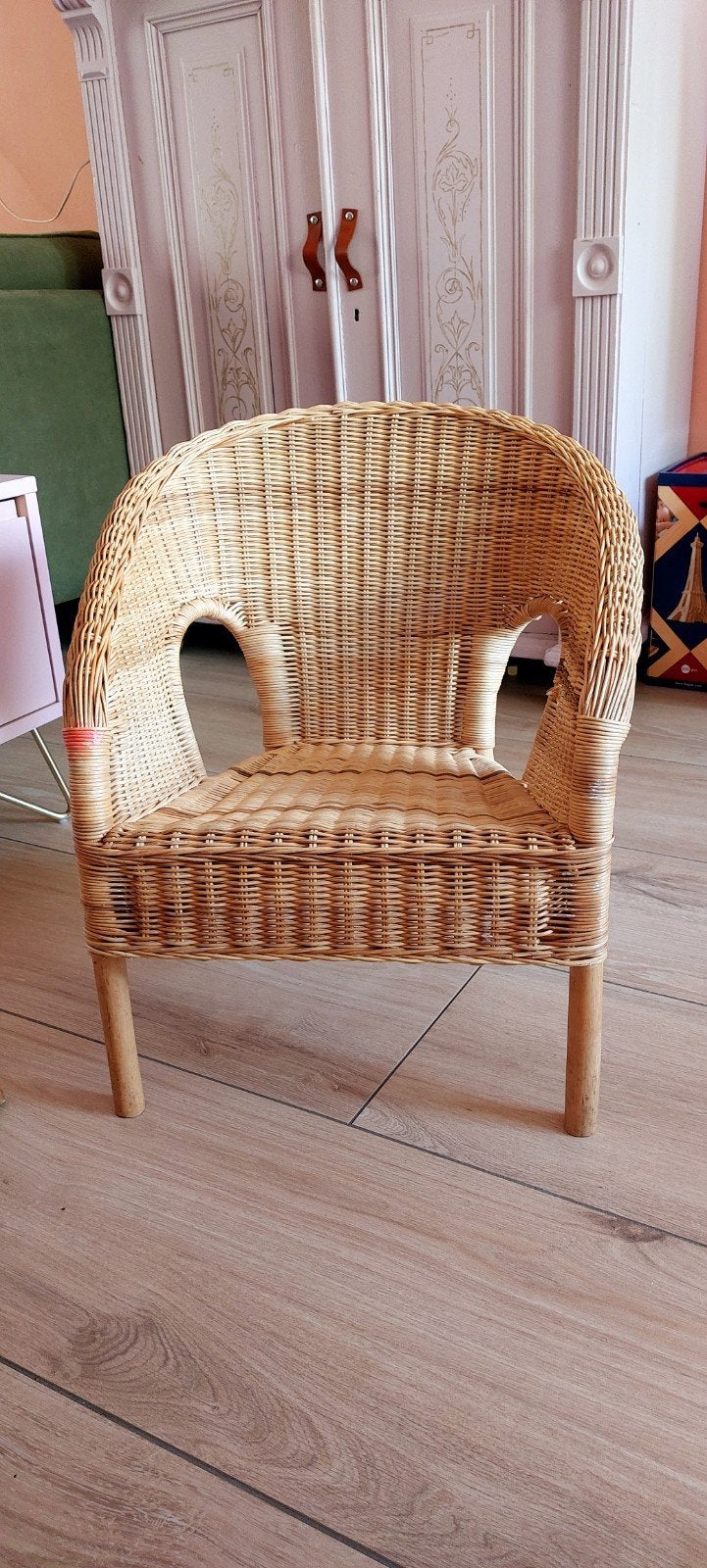 Rotan kinderstoel, Kinderen en Baby's, Kinderstoelen, Ophalen, Gebruikt, Overige typen