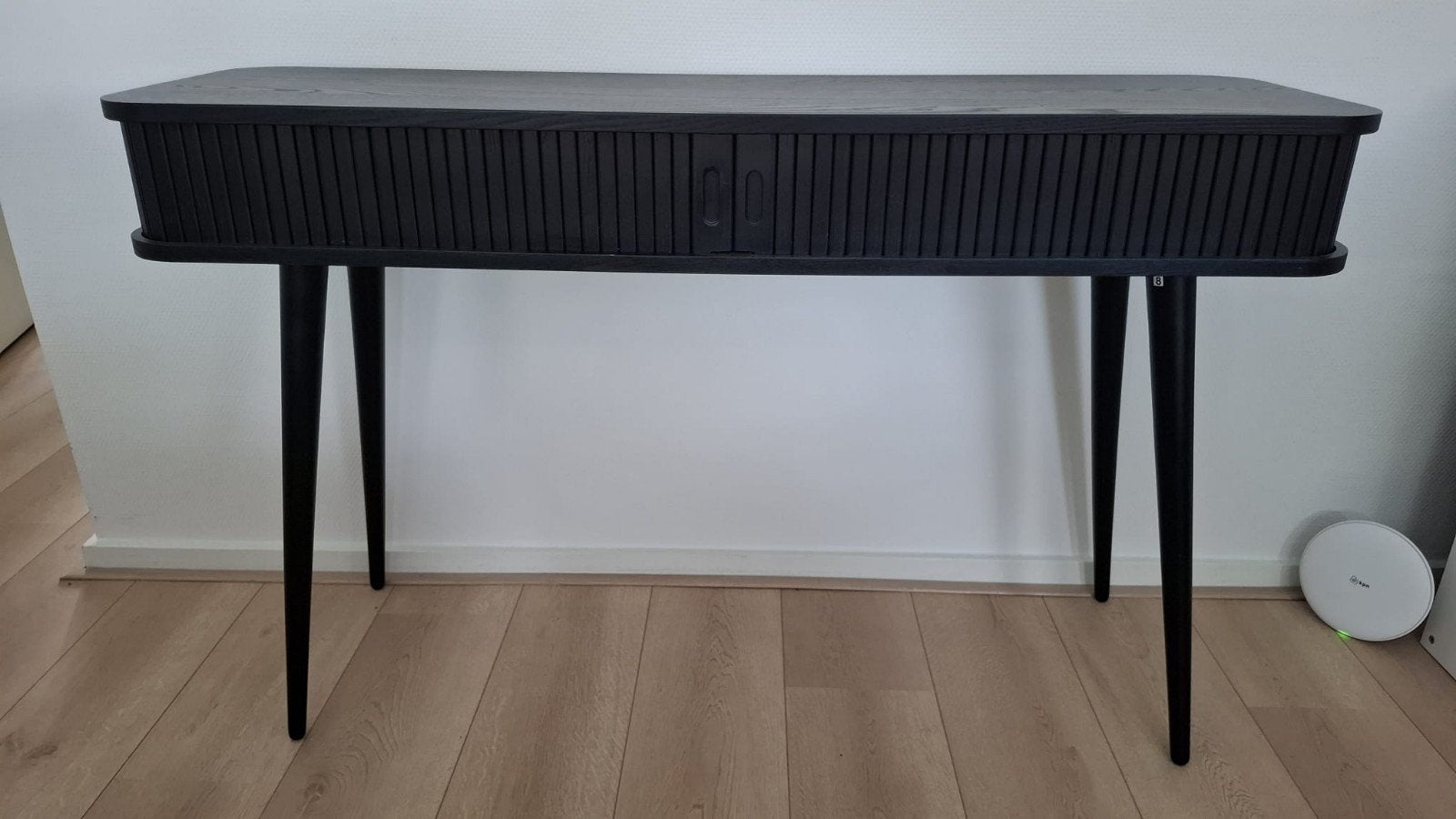 Zuiver Barbier Console Tafel / Side Table Eikenhout Zwart, Ophalen, Gebruikt, 100 tot 150 cm, Eikenhout