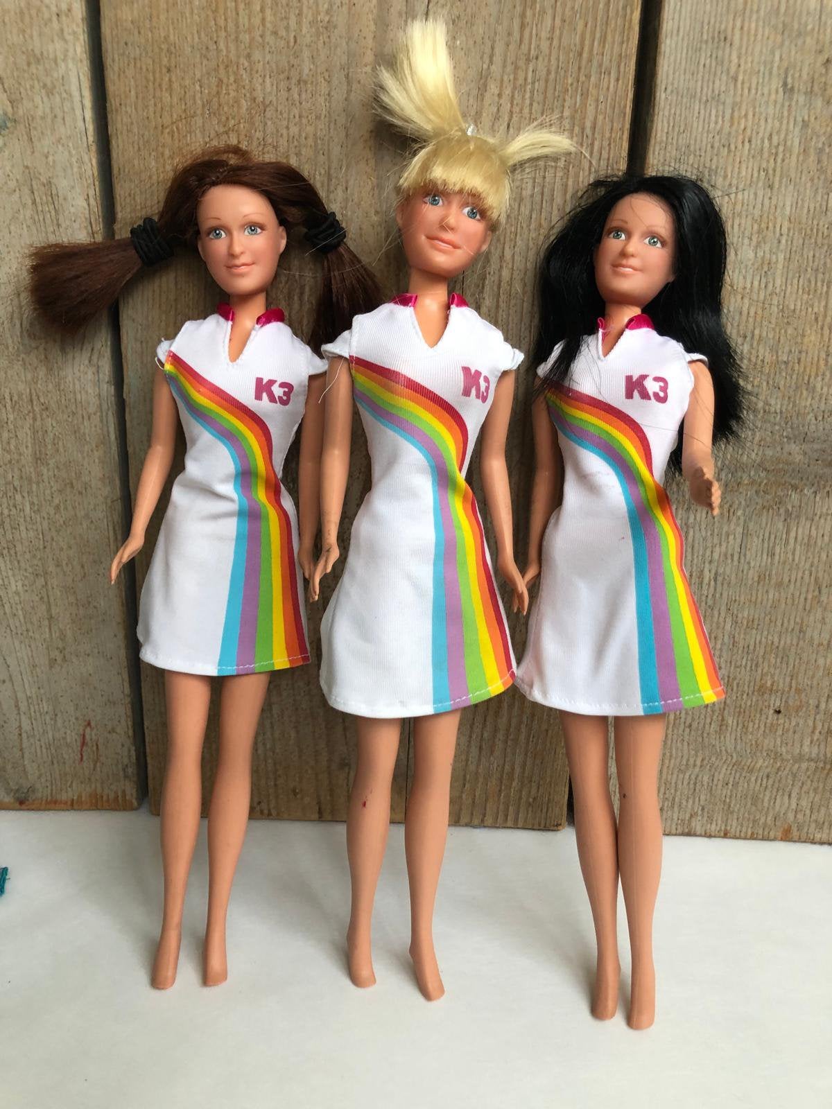3 vintage K3 poppen, Ophalen of Verzenden, Zo goed als nieuw, Overige typen