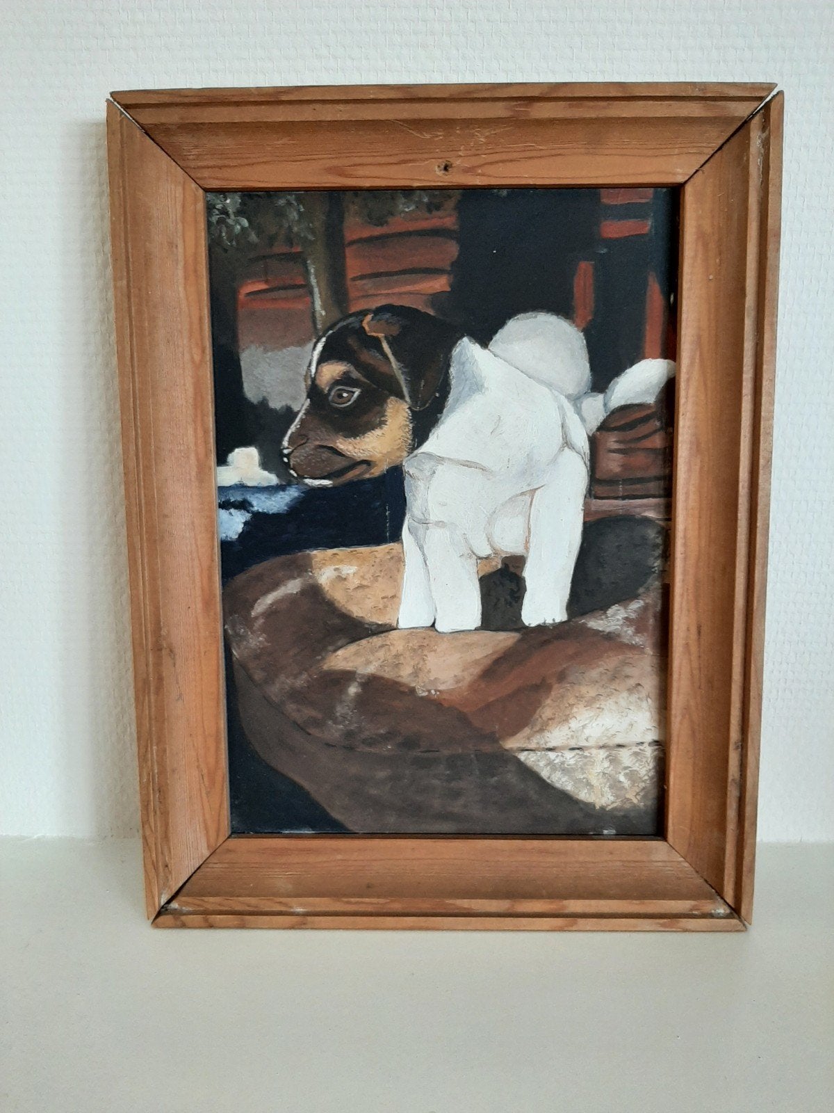 Schilderij jack russel, Antiek en Kunst, Ophalen of Verzenden